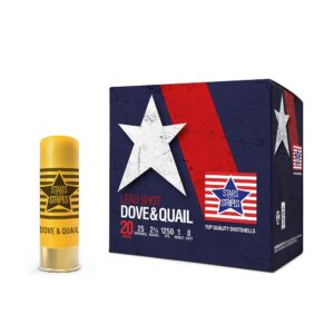 PPU Stars & Stripes Dove & Quail Shotshells 20ga 2-3/4'' 1 oz 1250 fps #8 25/ct