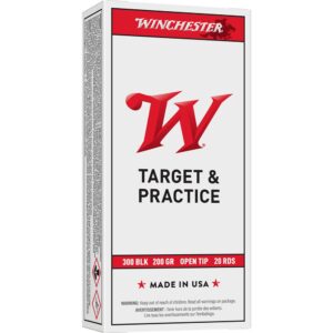 Winchester USA Rifle Ammunition .300 AAC Blackout 200 gr. FMJBT 1060 fps 20/ct
