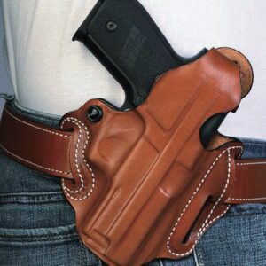 DESANTIS THUMB BREAK SCABBARD - RH OWB LEATHER M&P 9/40 2.0 TN