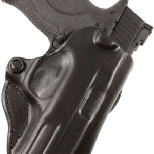 DESANTIS MINI SCABBARD HOLSTER - RH OWB LEATHER 380 SHLD EZ BLK