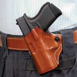 DESANTIS MINI SCABBARD HOLSTER - LH OWB LEATHER SIG P365 TAN