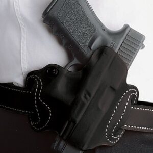 DESANTIS MINI SLIDE HOLSTER - OWB RH LTHR FOR GLOCK 17/19 BL