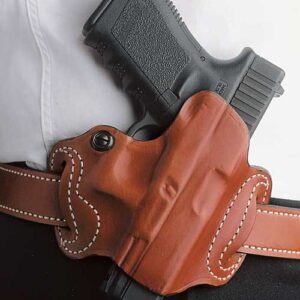 DESANTIS MINI SLIDE HOLSTER - OWB RH LEATHER FN 503 TAN