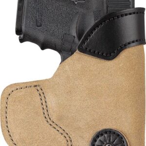 DESANTIS POCKET TUK HOLSTR RH - IWB/POCKET LTHER J FRAME SUEDE