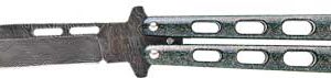 BEAR & SON BUTTERFLY KNIFE - 3.38" GALAXY DAMASCUS