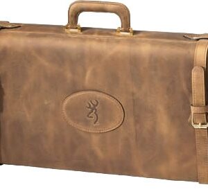 BROWNING LUGGAGE CASE O/U TO - 34" BBL DISTRESSED LEATHR BRN