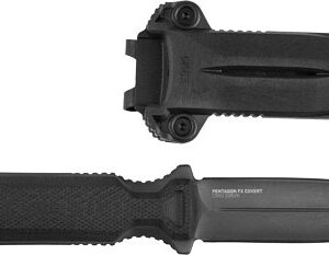 SOG KNIFE PENTAGON FX COVERT - 3.41" DBL EDGE BLADE BLACKOUT