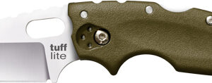 COLD STEEL TUFF LITE 2.5" OD - GREEN PLAIN EDGE CLIP FOLDER