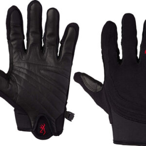 BROWNING ACE SHOOTING GLOVES - SMALL BLACK/RED TRIM