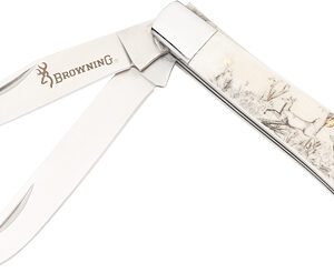 BROWNING KNIFE WHITETAIL - TRAPPER 3" NATURAL BONE SCALE