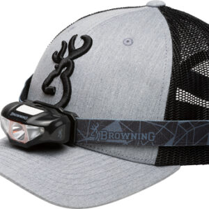 BROWNING CAP/HEADLAMP COMBO - GRAY/BLK W/100 LUMEN LIGHT