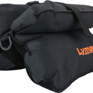 LYMAN MATCH BENCH SHOOTING BAG - FILLED BLACK NYLON/SUEDE
