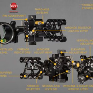 TROPHY RIDGE BOW SIGHT REACT - ALPHA 1-PIN .019 RH BLACK