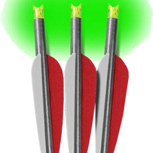 LUMENOK XBOW ARROW 20" BARNETT - HEADHUNTER GREEN CRESCENT 3PK