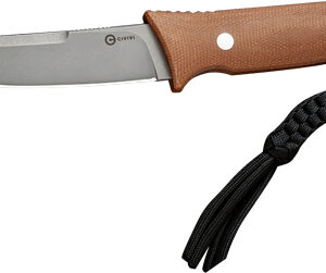 CIVIVI KNIFE TAMASHII 4.07" - BROWN CANVAS/GRAY POLISHED D2