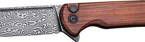 CIVIVI KNIFE CHEVALIER 3.46" - CUIBOURTIA WOOD/BLK DAMASCUS