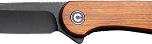 CIVIVI KNIFE ELEMENTUM 2.96" - WOOD/BLACK STNWSH D2 LNR LOCK