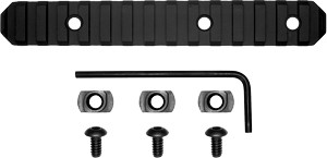 GROVTEC RAIL SECTION M-LOK - 6" 15 SLOT ALUMINUM BLACK