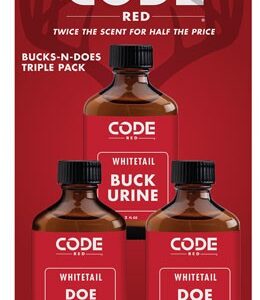 CODE RED DEER LURE BUCKS-N- - DOES TRIPLE PACK 2FL OZ/EA