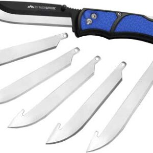 OUTDOOR EDGE 3.5" RAZOR LITE - EDC FOLDER BLUE W/6 BLADES