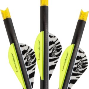 LUMENOK XBOW ARROW 20" CARBON - HD ORANGE CRESCENT NOCK 3PK