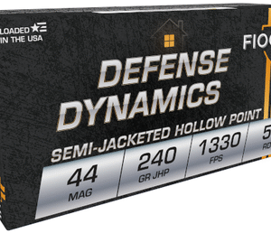 Fiocchi 44 Remington Magnum Ammunition FI44D 240 Grain Semi-Jacketed Hollow Point 50 rounds