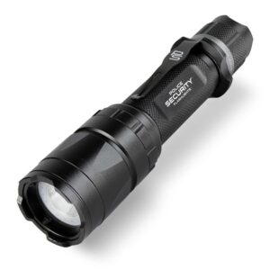 Police Security Flashlights Trac Tact Rechargeable LED Flashlight 1000 Lumens Black