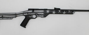Citadel CIT22LRBLTUSG Trakr .22LR Bolt Action Rifle 18" 5+1 US Flag Grayscale